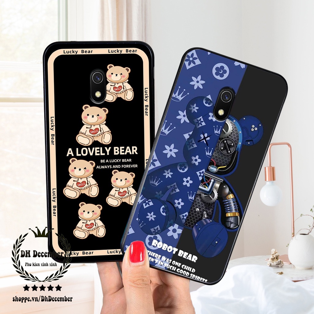 Ốp lưng Xiaomi REDMI 8A in hình 3D lucky, gấu Brick xinh xắn - KHÔNG NÊN BỎ LỠ