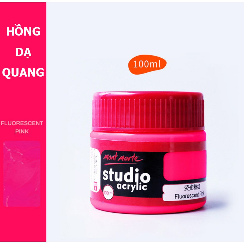 MÀU ACRYLIC DẠ QUANG 3D 100ML VẼ ÁO, VẼ VẢI, VÊ GIÀY, VẼ TƯỜNG ĐA NĂNG MỌI CHẤT LIỆU