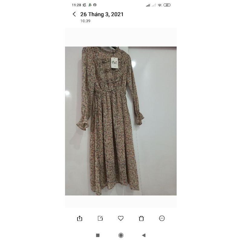 Váy hoa nhí vintage dáng dài | BigBuy360 - bigbuy360.vn