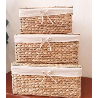Khay lục bình có nắp đựng đồ đa năng 3 size
