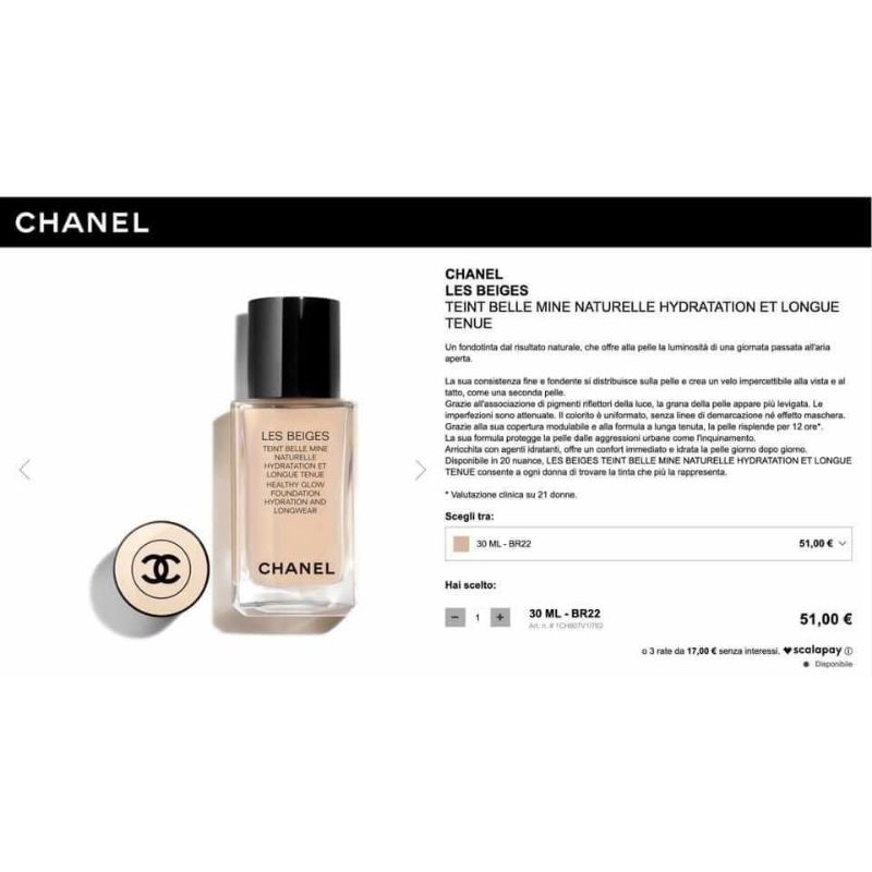 Kem nền Chanel les beiges tone trắng sáng tự nhiên