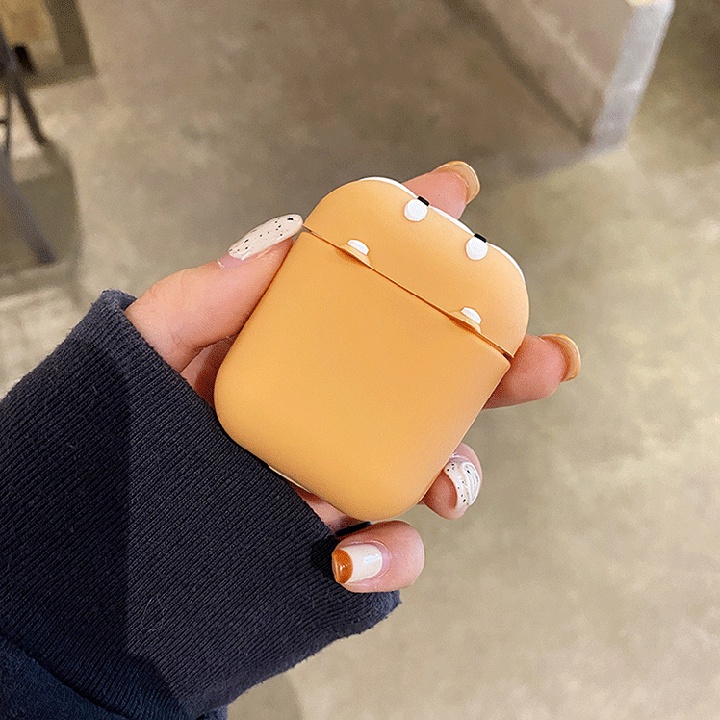 Case Airpods 1/2/3/Pro Chú Chó Corgy Nằm , Ốp Airpods Cute  - Mã TZAP377
