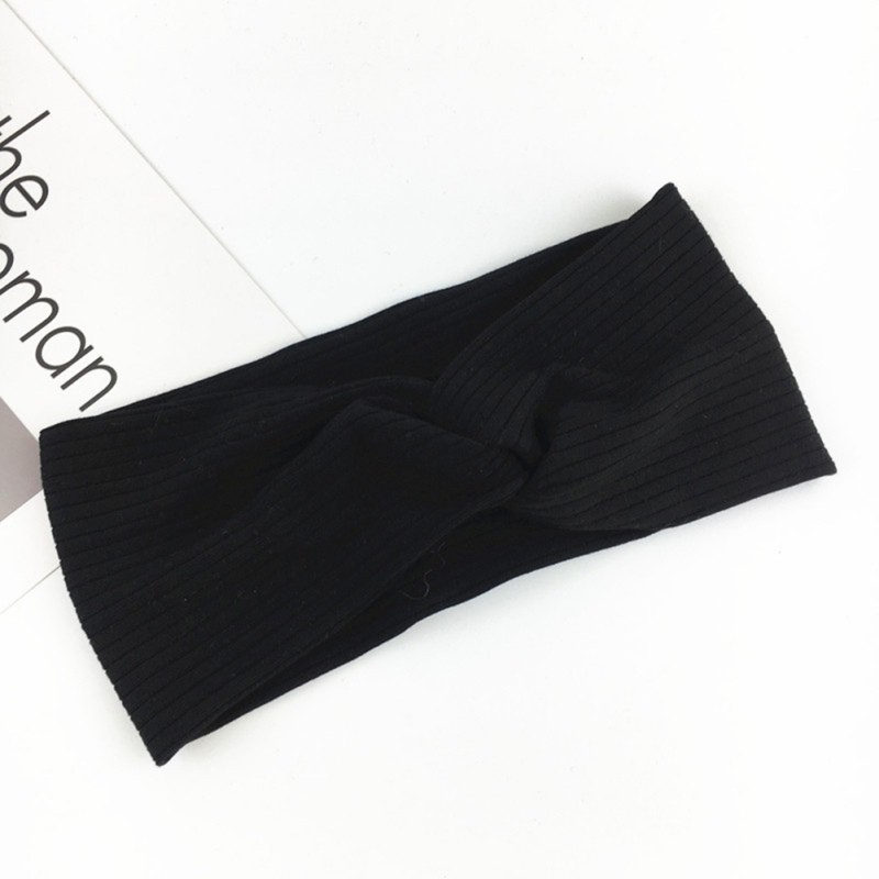 Băng đô sọc ngắn , rộng , rửa mặt , dành cho nữ