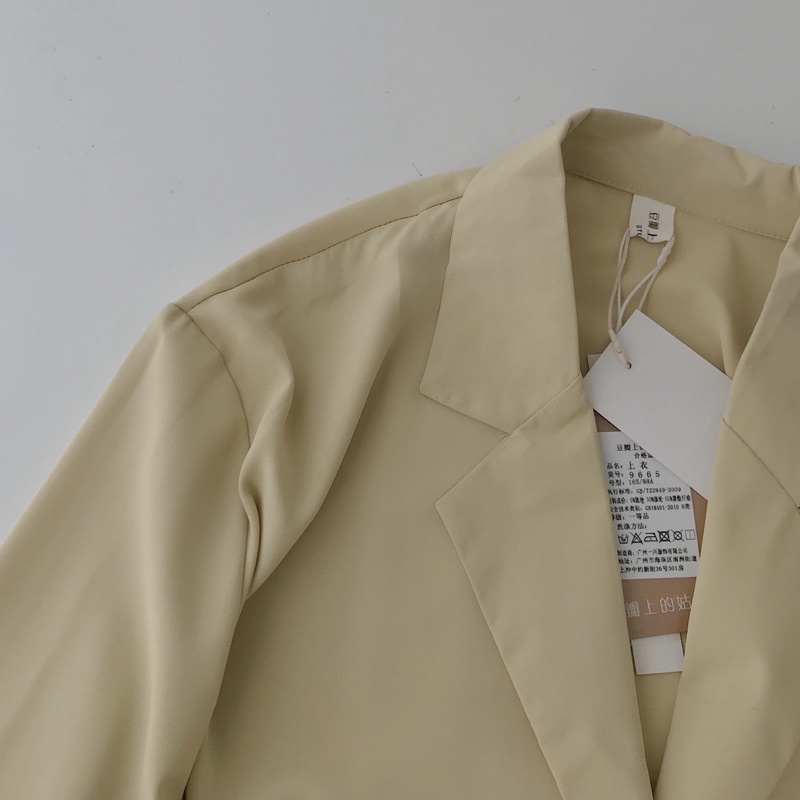 Áo Khoác Blazer Nữ Dài Tay JEM CLOSET Form Rộng Chất Vải Tây Thiết Kế Phong Cách Hàn TUD 1621