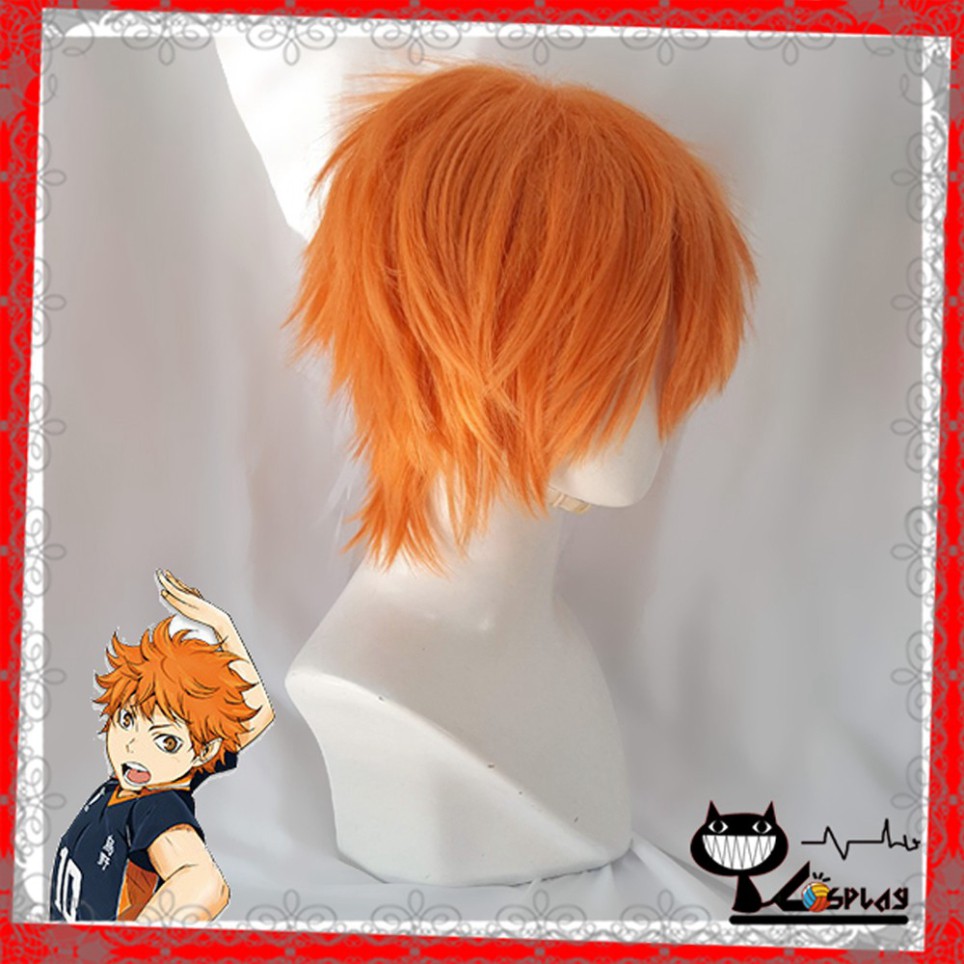 [sẵn] Wig/tóc giả Hinata Shouyou (hoặc Nick) - Haikyuu!!/zotopia (cơ bản màu cam nam xù) tại MIU SHOP 09