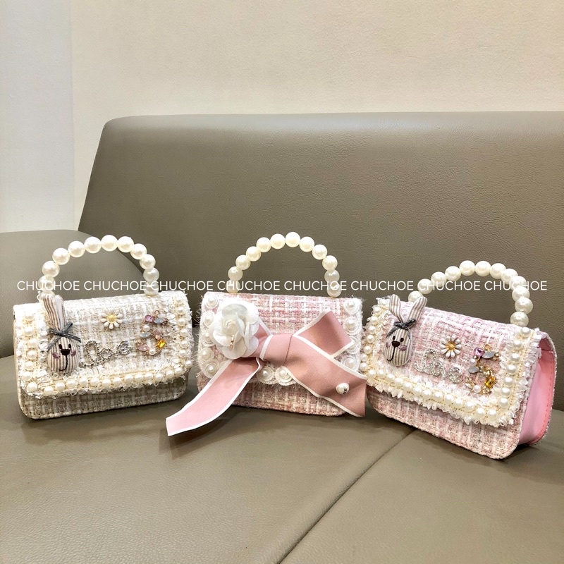 Túi đeo chéo vải dạ xinh xắn cute đáng yêu nhiều kiểu dáng cho bé gái diện TẾT, đi chơi, nhận lì xì