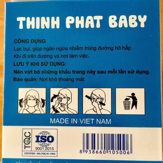 Khẩu Trang Y Tế 4 Lớp Thịnh Phát Có LOGO, Hộp 50 Chiếc Tác Dụng Kháng Khuẩn, Lọc Khói Bụi Độc Hại