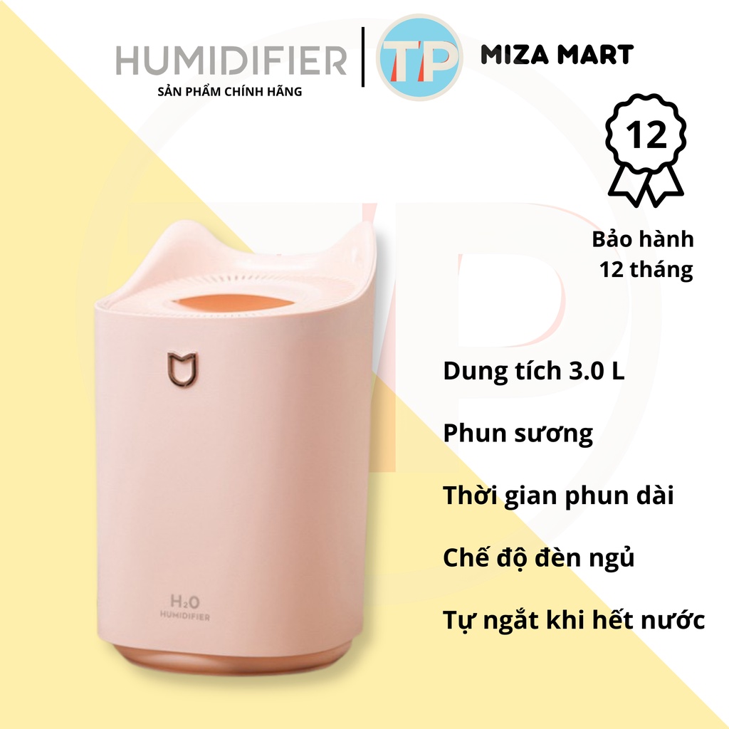 Máy phun sương cao cấp K7, máy tạo độ ẩm không khí, làm mát không khí, dung tích 3 lít, cổng cắm USB tiện lợi