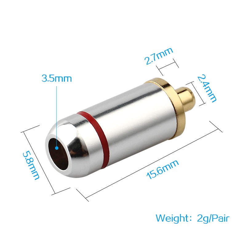 1 Pair Earphone Adapter DIY Pin Line Cable Solder Wire Connector Plug Audio Jack For MMCX UE900 SE535 SE215 W10 W20 W30