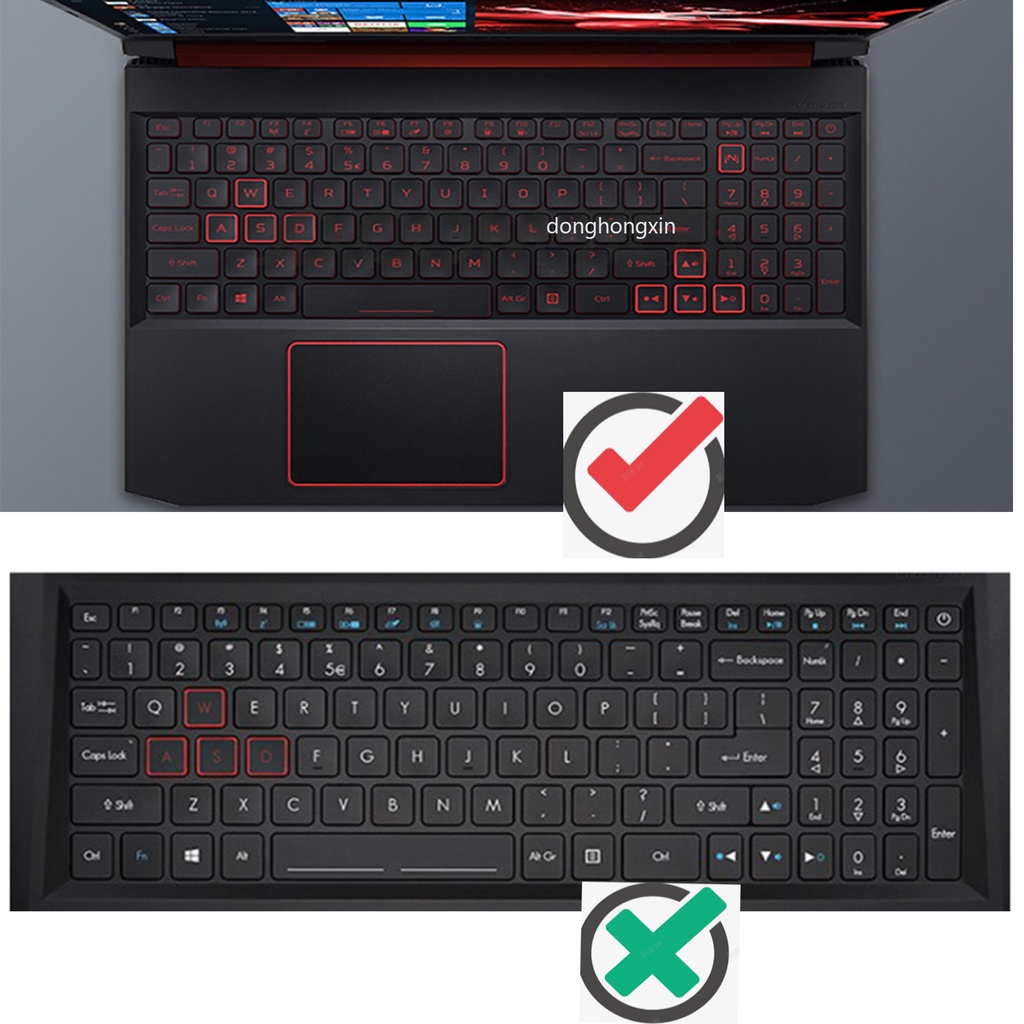 Ốp Bảo Vệ Bàn Phím Bằng Silicon Cho Acer AN515 i7-9750H 53/54 15.6 17.3 Acer Nitro 5 AN515-45/43/44 AN515-54/55 AN517-54/53/51/52 NP515-51 Nitro 7 AN715-52