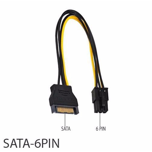 Cáp nguồn Sata sang 6 Pin cho VGA card 20cm