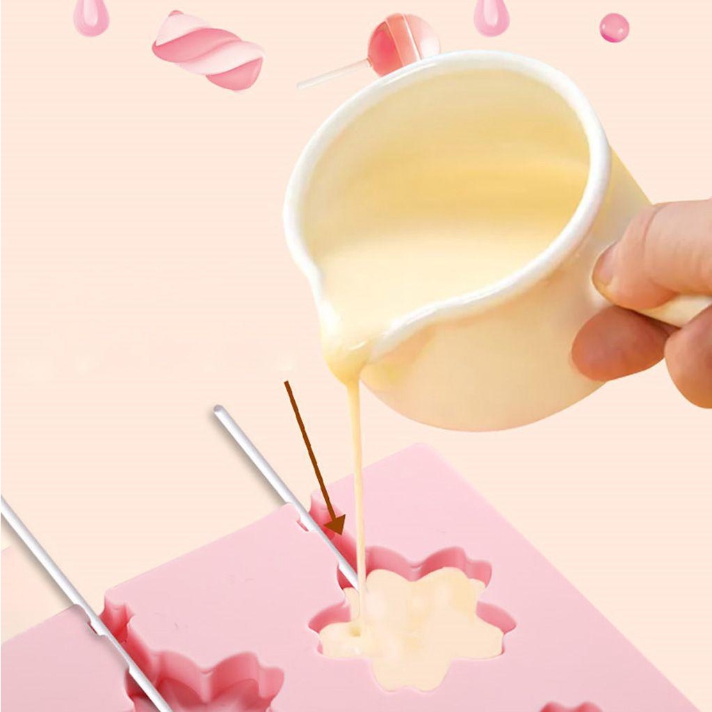 YIYU 1 Khuôn Silicon Mềm Làm Kẹo Mút DIY