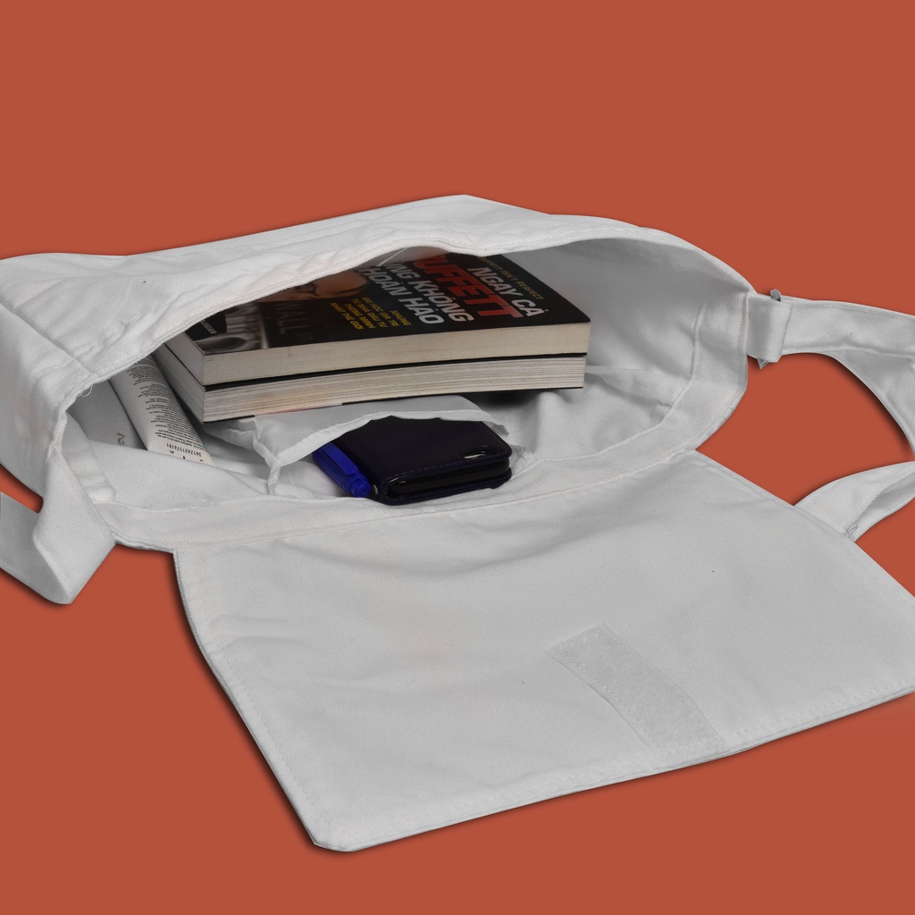 Túi Vải Đeo Chéo Nữ Canvas In Hình Just Be YourSelf Phong Cách Ulzzang