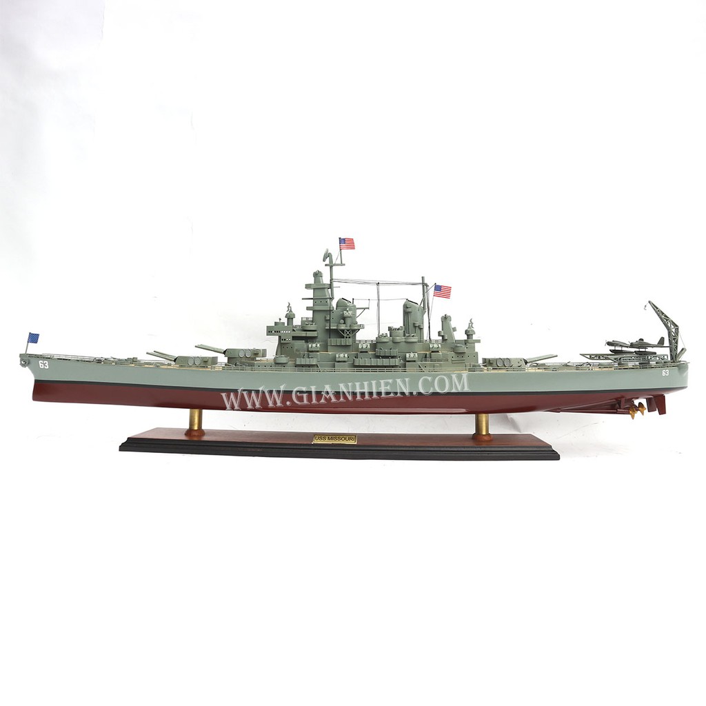 Mô Hình Thuyền Gỗ Mỹ Nghệ Dạng Thuyền Chiến USS MISSOURI (BB-63) Chất Lượng Cao Xuất Khẩu (Giá xưởng)