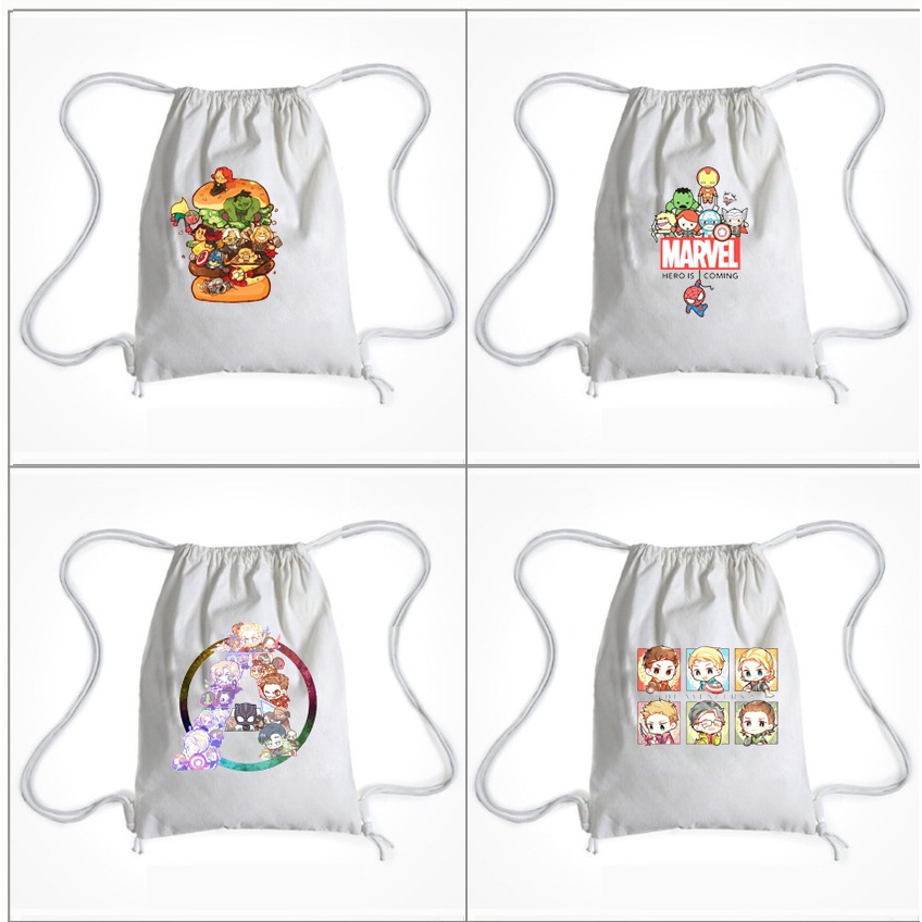 Balo Dây Rút công chúa siêu anh hùng BLRI43 Túi Rút hoạt hình thời trang cute dễ thương idol