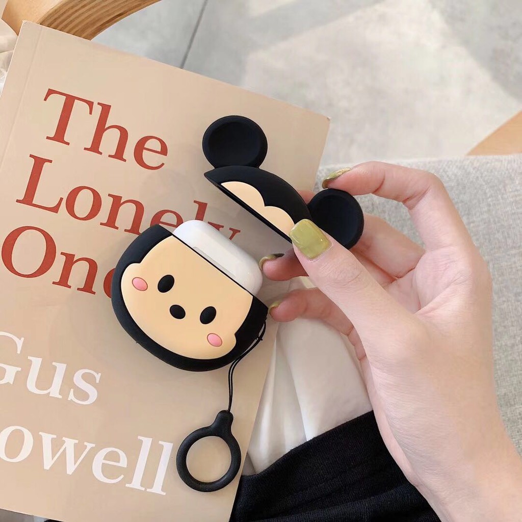 Vỏ bảo vệ hộp sạc tai nghe Airpods hình Mickey/ Minnie xinh xắn