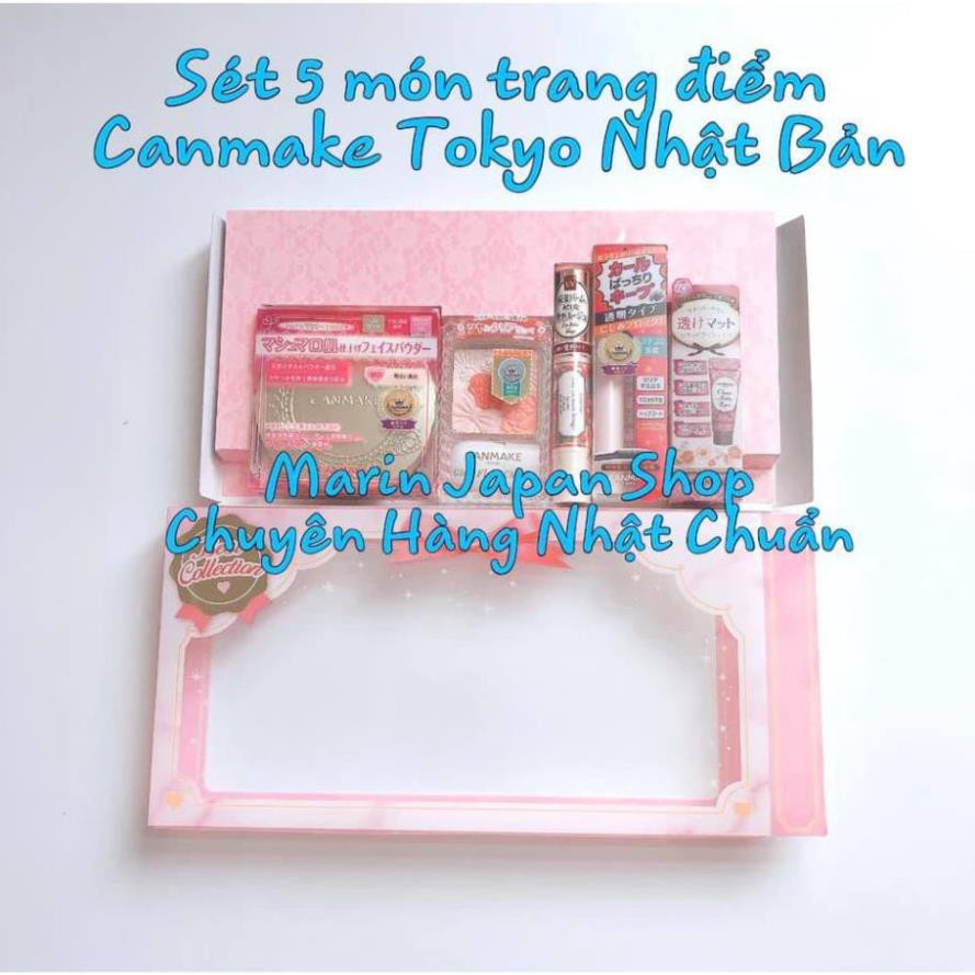 (SALE) Sét 5 món trang điểm phấn phủ nén , phấn má hồng, son dưỡng môi, chuốt mi , kem trang điểm mắt | BigBuy360 - bigbuy360.vn