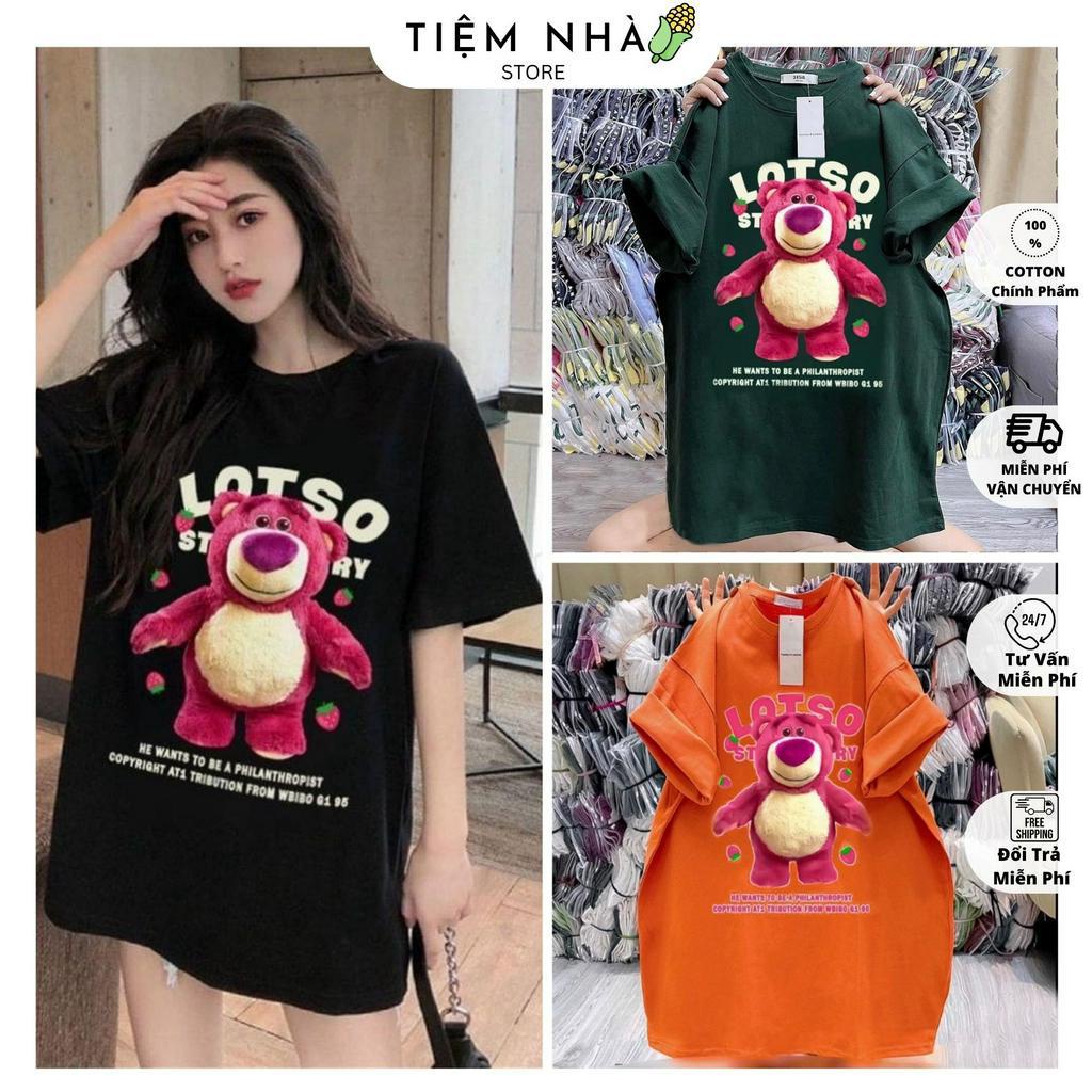 Áo phông 3158 Gấu Dâu Lotso Form Rộng Nam Nữ Unisex GD9