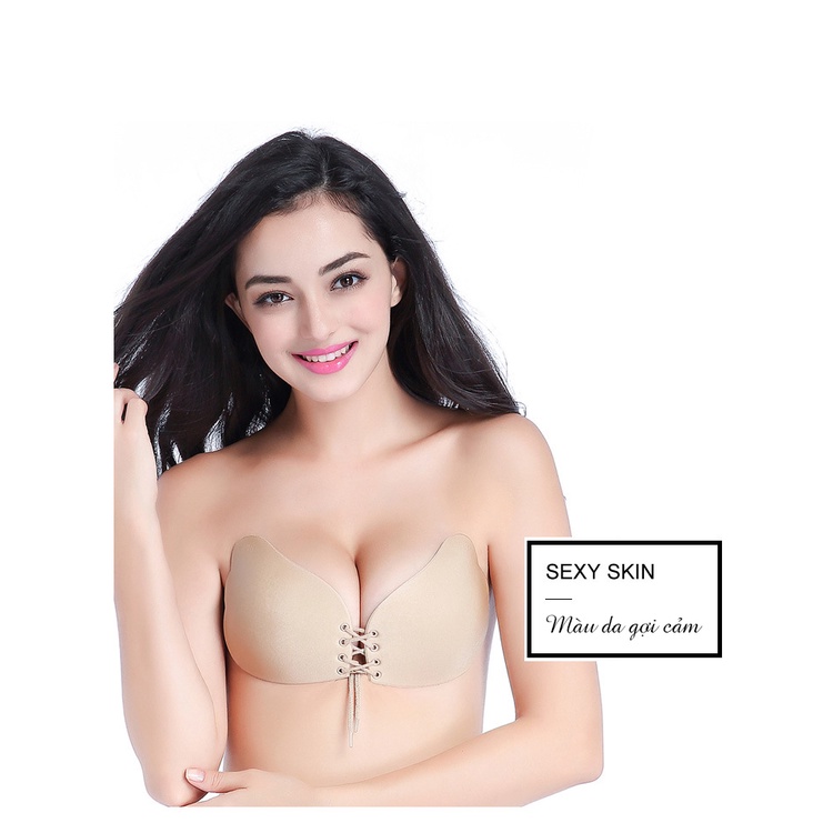 Áo dán ngực dây rút nâng ngực tạo khe , Miếng dán ngực cánh tiên siêu dính thiết kế thời trang mã PK-A04