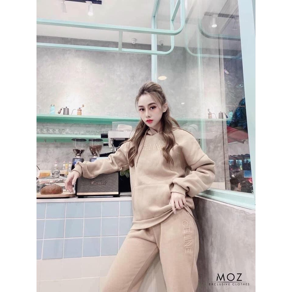 đơn 50K] [❤️𝗛𝗢𝗧❤️𝗧𝗥𝗘𝗡𝗗❤️]Bộ Nỉ Bông Cổ Chui Cao Cấp kèm Mũ Cho Nữ | BigBuy360 - bigbuy360.vn