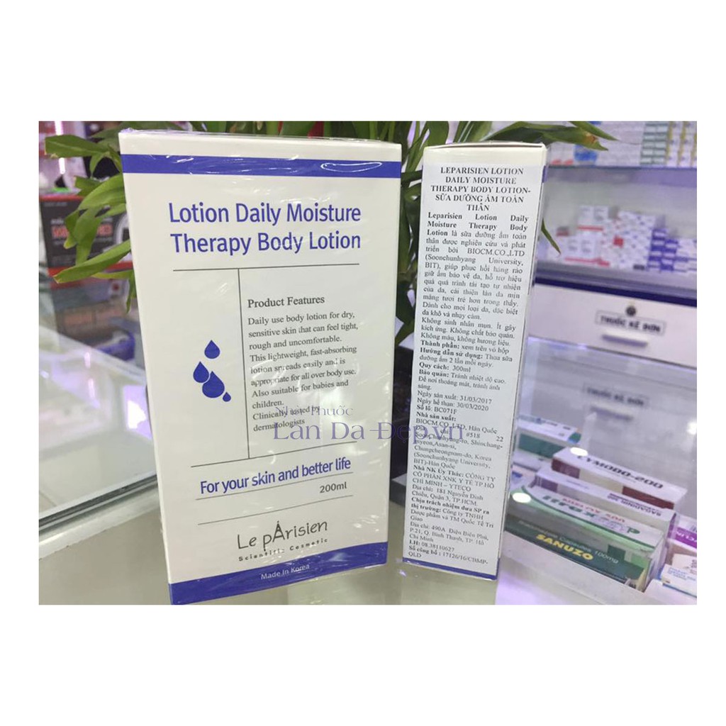 Sữa dưỡng thể Leparisien Daily Moisture Therapy Body Lotion cấp ẩm chăm sóc da  200ml