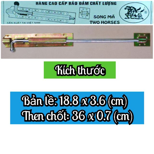 Bản lề then chốt gài cửa / Kích thước lớn &amp; chốt then dài