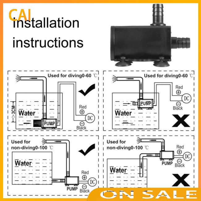 Máy Bơm Nước Mini 4 Chế Độ CAI DC12V USB 5V