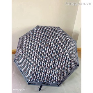 ✑Dù Gấp Ba Khúc Tự Động Màu Đen Họa Tiết DIOR Chống Nắng Chống Tia Uv