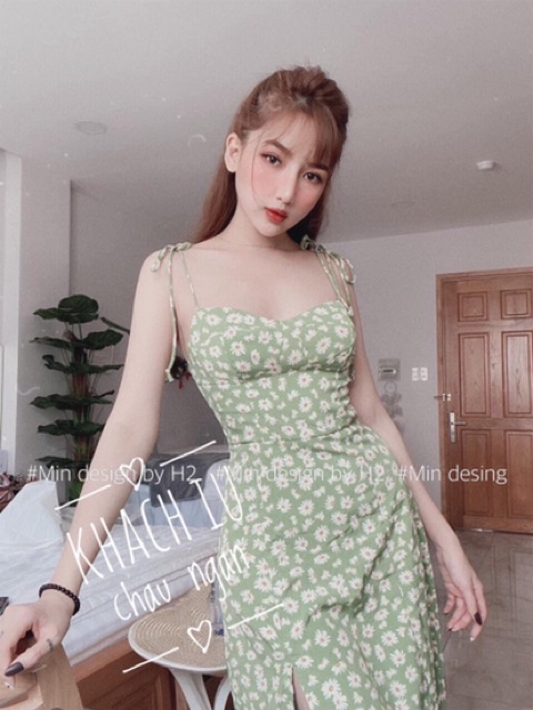 Váy hoa cúc hai dây có đệm ngực 😍 | BigBuy360 - bigbuy360.vn
