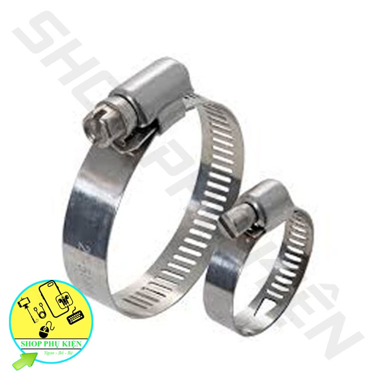Cổ dê inox Vặn Vít, Quai Nhê Clamp đai xiết dây, xiết ống inox loại đẹp, dày dặn đủ kích thước 6mm-57mm x
