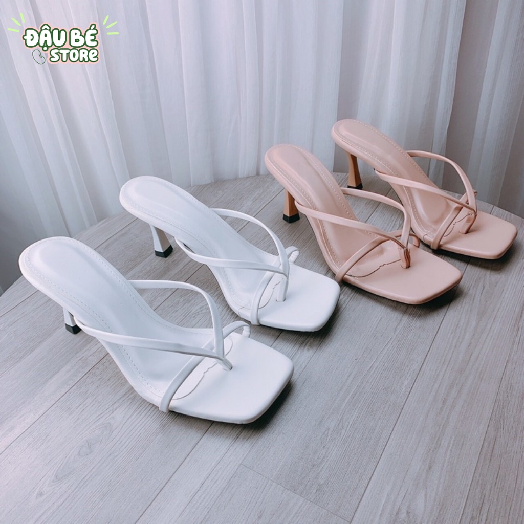 [Hot 2021] Dép Guốc Xăng- Đan Gót Nhọn Dây Mảnh 5 Phân - Kèm Ảnh Thật - Daube - D024