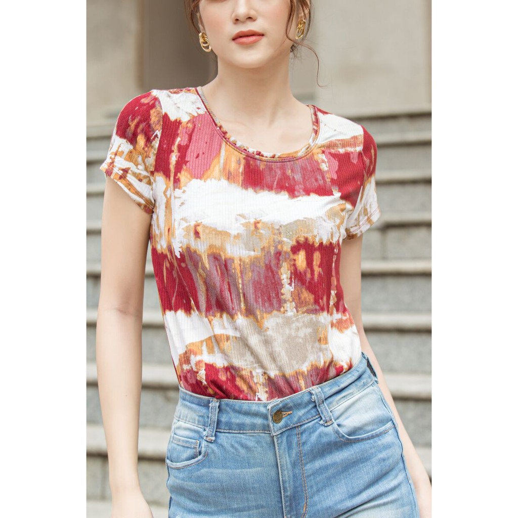 Áo thun cổ tròn nhiều họa tiết Ver4 Wang