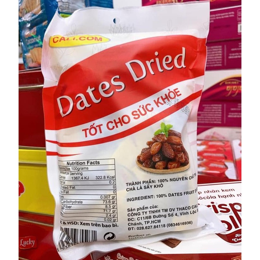 Chà là sấy khô Dates Dried 150g