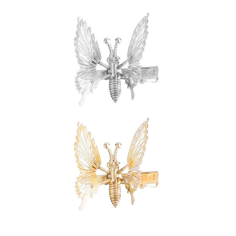 Bộ 10 Kẹp Tóc Hình Bướm Bằng Kim Loại Có Thể Tháo Rời