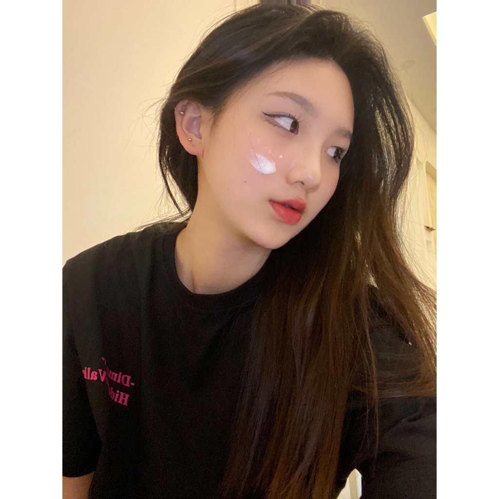 Xiaozhainv Áo thun tay ngắn cổ tròn in họa tiết thời trang cho nữ | BigBuy360 - bigbuy360.vn