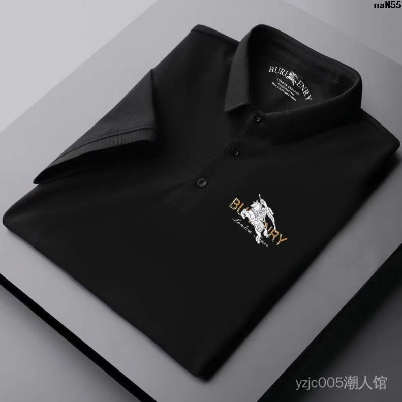 Áo Thun Polo Tay Ngắn Bằng Cotton Nguyên Chất Burberry BK Thời Trang Mùa Hè Dành Cho Nam !