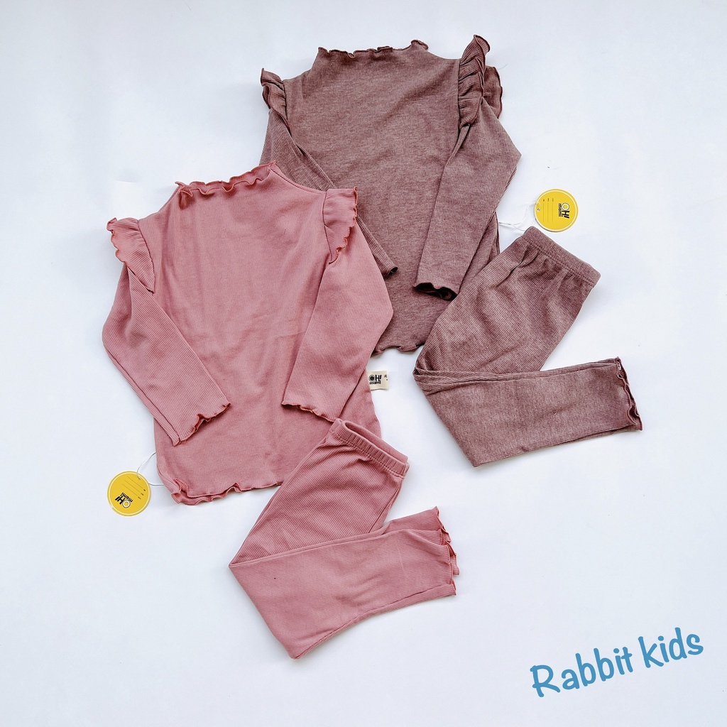 Quần Áo Dài Tay Cho Bé Gái 💝FREESHIP💝 Bộ Thu Đông Trẻ Em 6-20kg Cánh Tiên Dễ Thương Thun Tăm 100% Cotton Mềm Mại