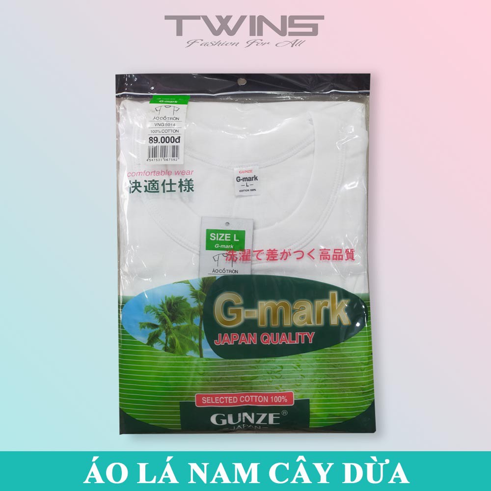 Áo thun nam cổ tròn Gmark Gunze