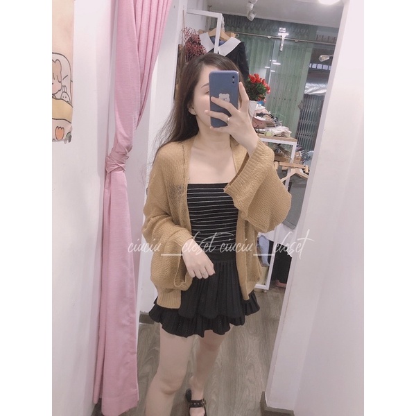 Áo Khoác Len Mỏng Khoác Nhẹ Chất Len Màu Nâu/ Be ( HÀNG SẴN) | BigBuy360 - bigbuy360.vn