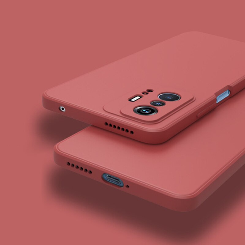 Ốp điện thoại silicone mềm màu trơn chống sốc cho Xiaomi Mi 11T Pro Mi11T Pro