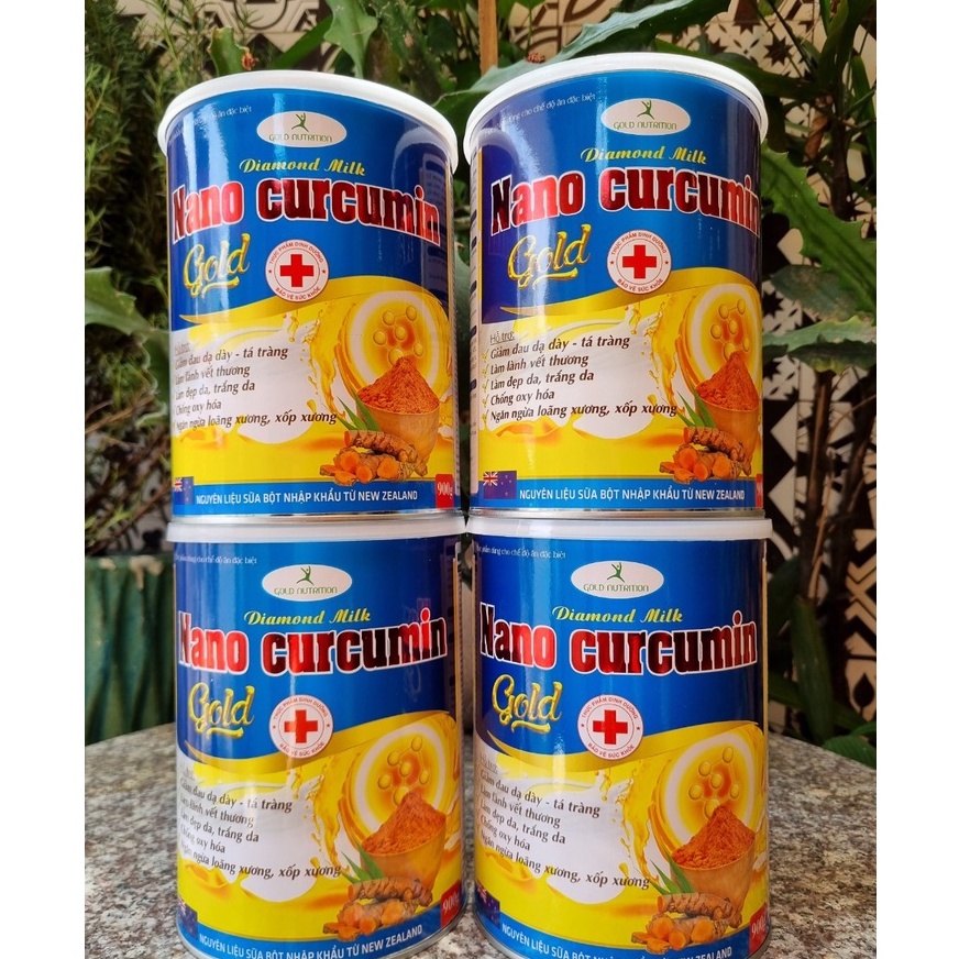 [Combo 4hộp 900g, Date 2026]Sữa nghệ Nano Curcumin Gold.