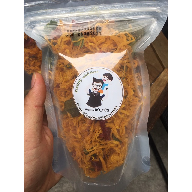 Khô Gà lá chanh, bơ tỏi siêu ngpn đồ ăn vặt Sài Gòn ( túi zip 200gr) | BigBuy360 - bigbuy360.vn