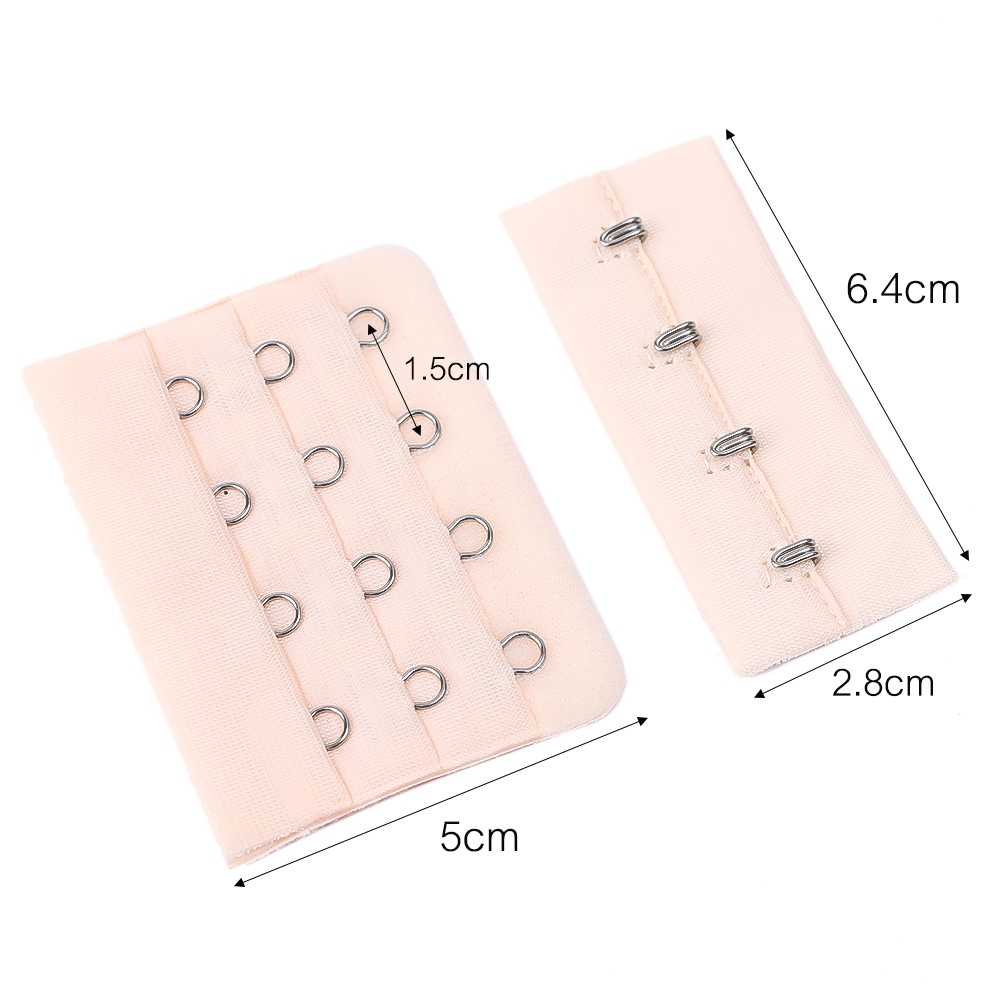 Dây Đai Mở Rộng Áo Ngực 3 Hàng 4 Khóa Co Giãn Chất Lượng Cao Có Thể Điều Chỉnh Màu Sắc Cho Nữ