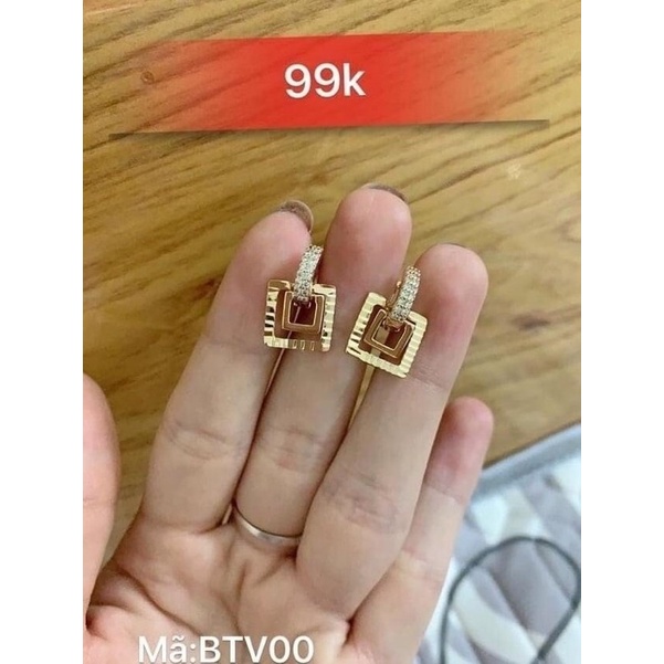 bông tai nữ mạ vàng
