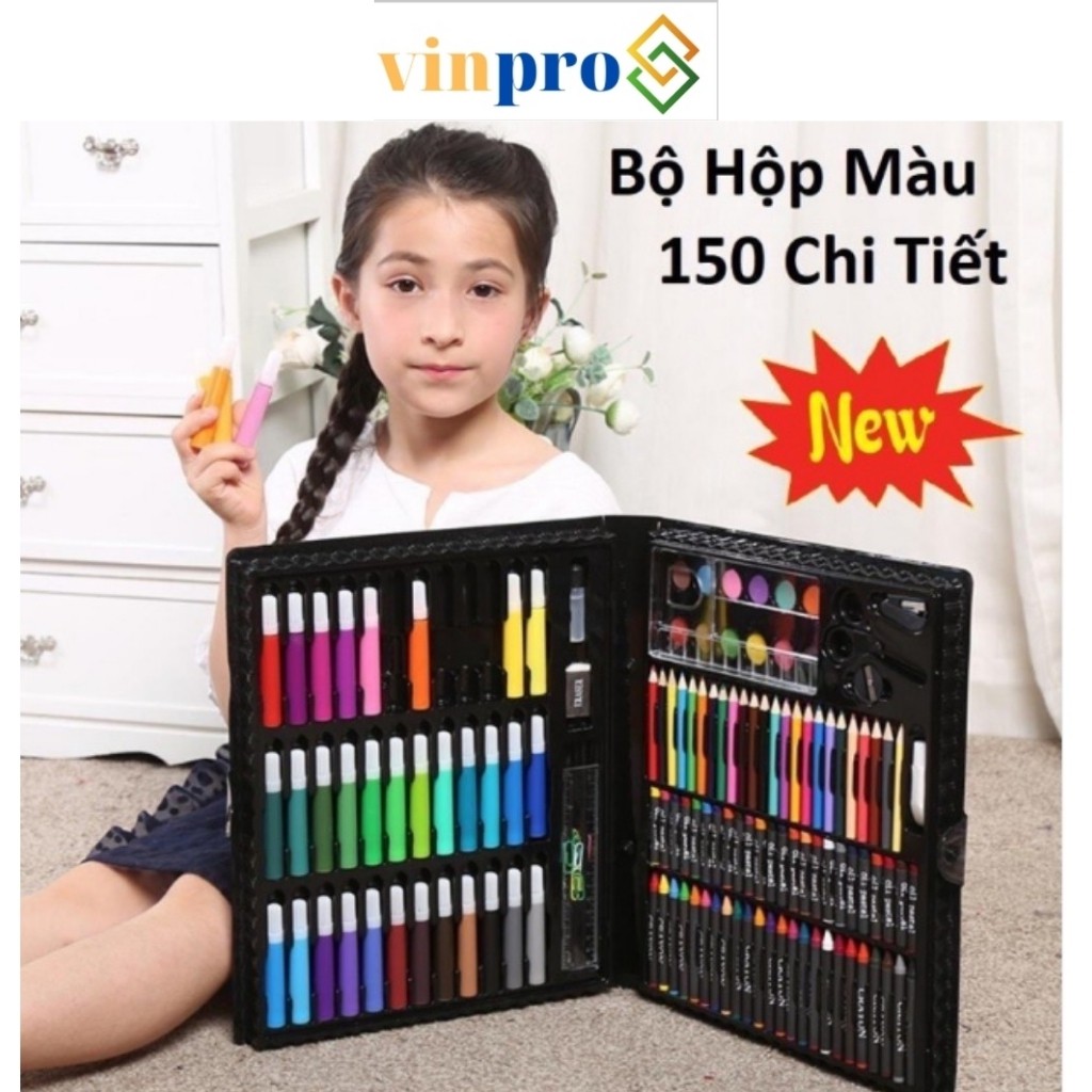 Hộp bút chì màu 150 chi tiết thỏa mãn đam mê họa sĩ cho bé