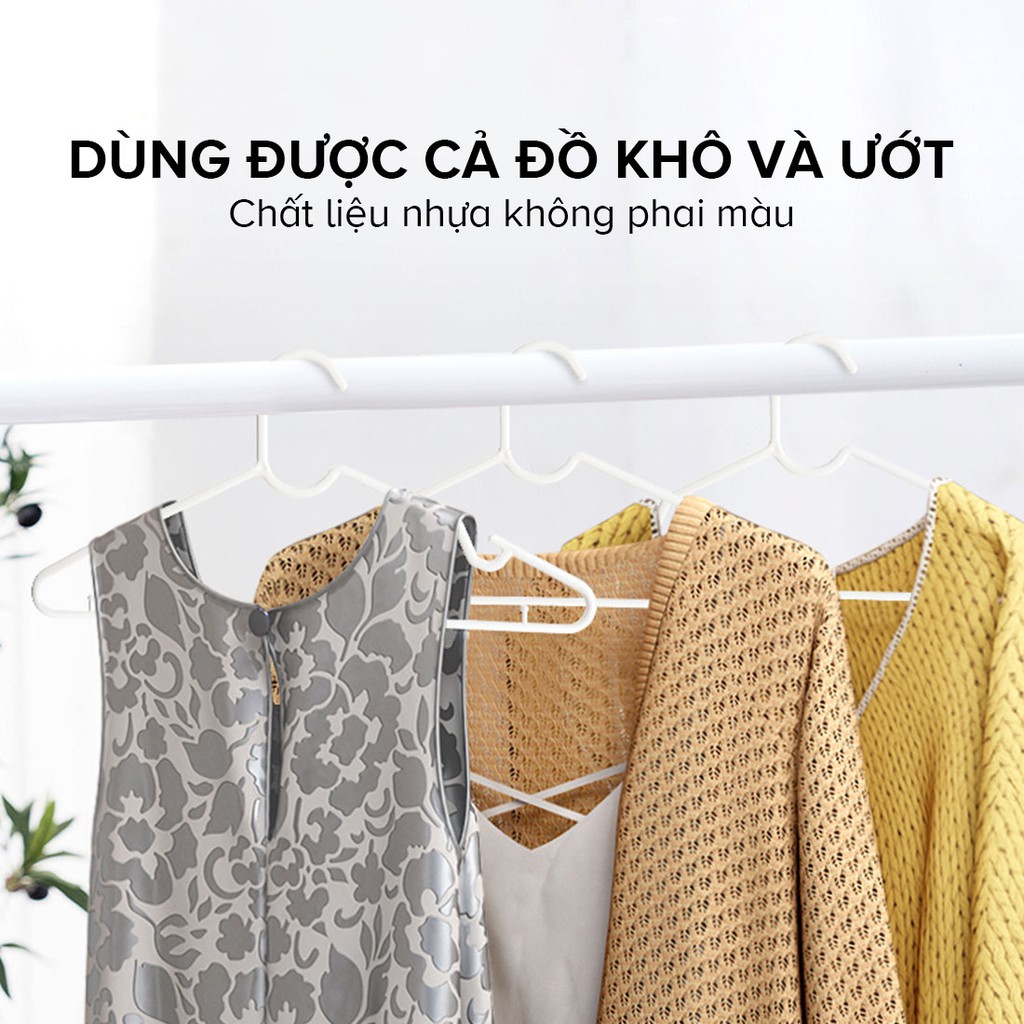 Móc treo Móc quần áo 10 Cái Móc Nhựa Cao Cấp Phơi Quần Áo Miniso