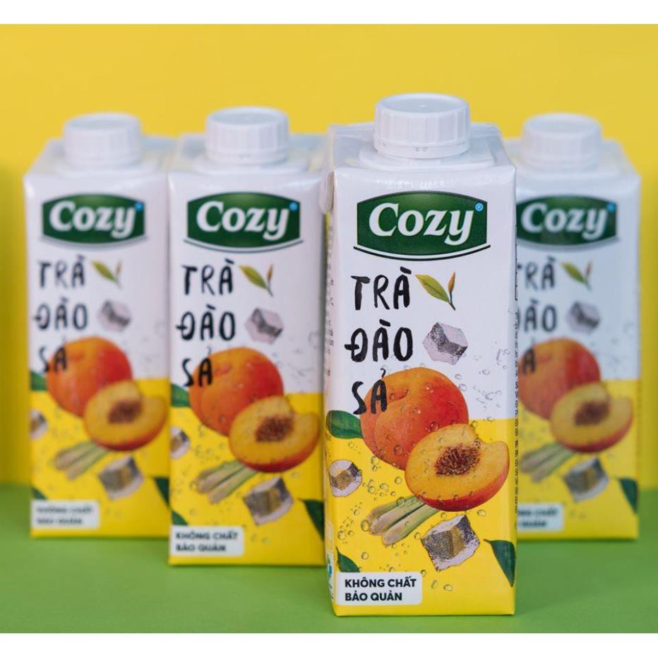 (5 vị) Lốc 4 hộp Trà trái cây & trà sữa Cozy 225ml/ hộp