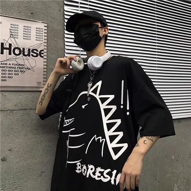 [Mã WASKT410K giảm 10K đơn 50K] Áo thun tay lỡ unisex Khủng Long Xinh, nam nữ ulzzang Wind | BigBuy360 - bigbuy360.vn