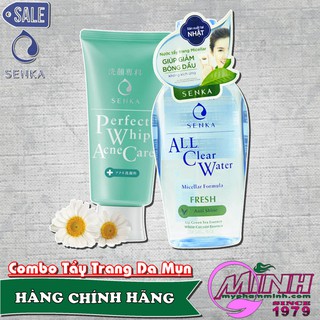 Combo Chăm Sóc Da Mụn Senka Nhật Bản