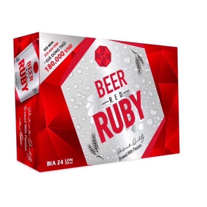 1 Thùng bia Ruby đỏ 24 lon